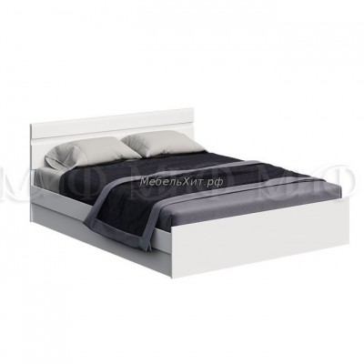 Нэнси New Кровать 1,4м с ПМ Белый глянец холодный