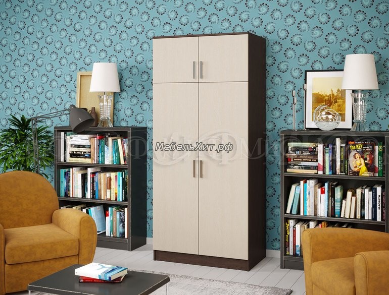 Шкаф 2-х ств. штанга+полка