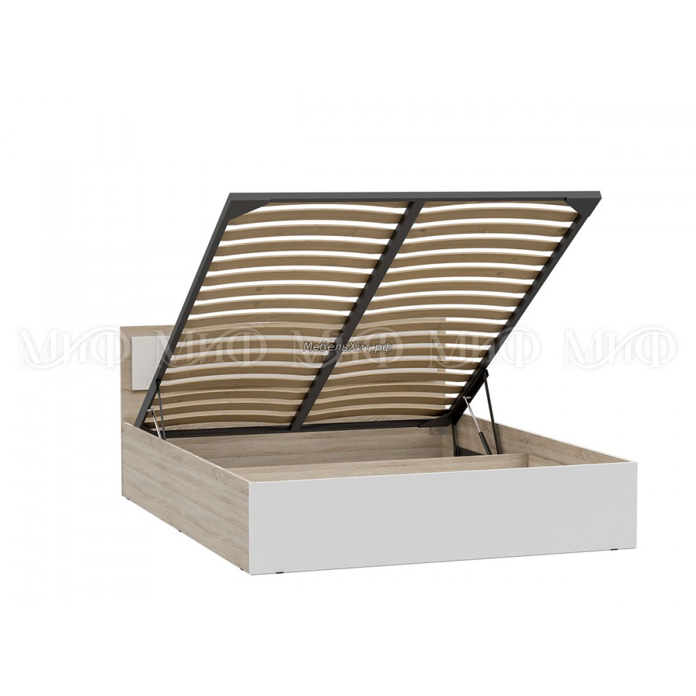Мартина Кровать с подъемным механизмом 1,6м (Белый, сонома)