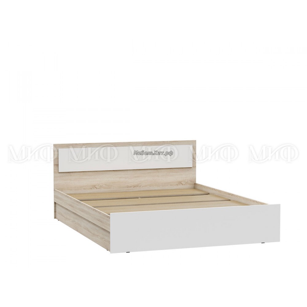 Мартина Кровать 1,4м (Белый, сонома)